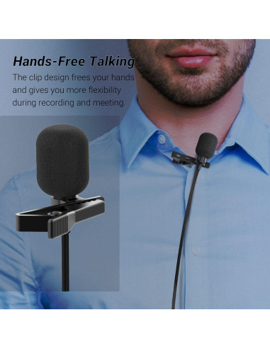 Micrófono Lavalier USB Cubilux Omnidireccional 1.52m Hi-Res