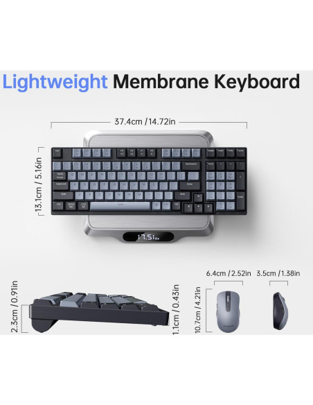 Combo Teclado y Ratón Inalámbrico AUSDOM S5 Pro - 98 Teclas