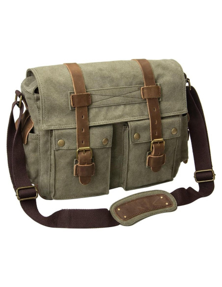 Bolsa de Mensajero para Cámara DSLR P-chaos6039 Verde Ejercito