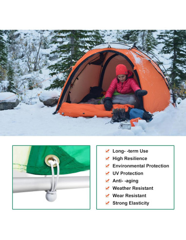 50 Cuerdas Bungee Skytened Blancas 10.16 cm Resistentes UV