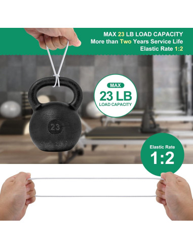 50 Cuerdas Bungee Skytened Blancas 10.16 cm Resistentes UV