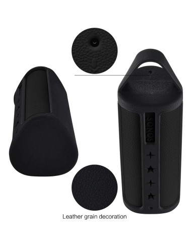 Funda de Silicona Suave DLP para Altavoz Sonos Roam 2 - Negro