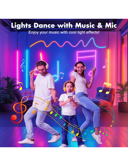 Luces de Neón LED LAFULIT 3m con Control Remoto y App