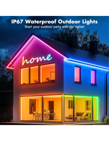 Luces de Neón LED LAFULIT 3m con Control Remoto y App