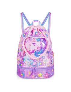 Mochila de cordón para niñas Unicornio impermeable 10L