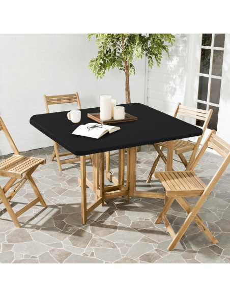 Cubiertas de Mesa Ajustadas Enjoyidea 60x60 cm 2 Piezas Negras