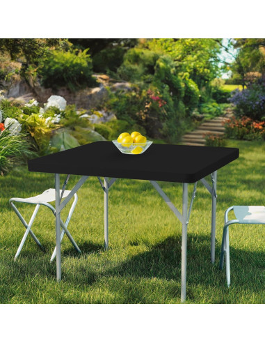 Cubiertas de Mesa Ajustadas Enjoyidea 60x60 cm 2 Piezas Negras