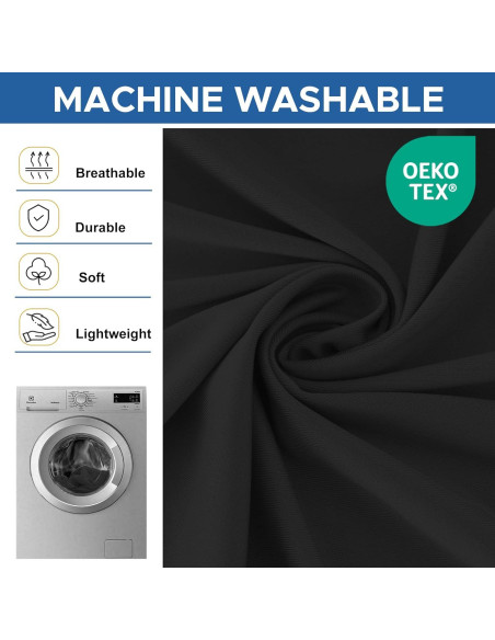 Cubiertas de Mesa Ajustadas Enjoyidea 60x60 cm 2 Piezas Negras