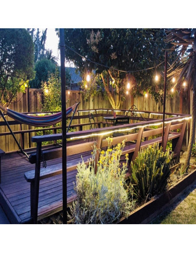 Cuerda de Luz LED 10 pies Buyagn Blanca Cálida Impermeable