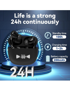 Auriculares Traductores Neyes 3-en-1 Bluetooth Negro 137 Idiomas 2