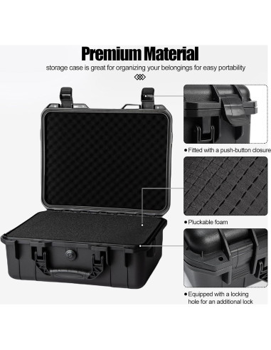 Funda rígida impermeable Moubruk 43x35x15cm con espuma personalizable