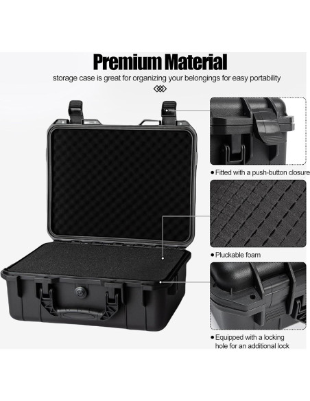 Funda rígida impermeable Moubruk 43x35x15cm con espuma personalizable