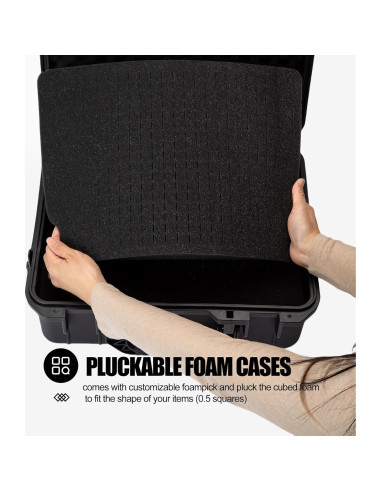 Funda rígida impermeable Moubruk 43x35x15cm con espuma personalizable