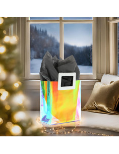 Bolsa de Regalo Holográfica KeerxunBag Negra 20x10x17cm 2