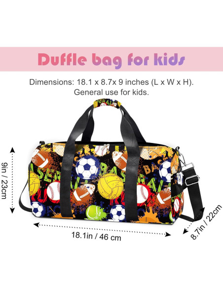 Bolsa de Deporte para Niños RLGPBON con Compartimento Húmedo