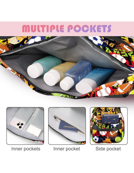 Bolsa de Deporte para Niños RLGPBON con Compartimento Húmedo