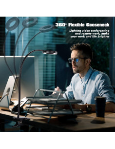 Lámpara de Escritorio LED LuxLumin con Abrazadera Regulable 2