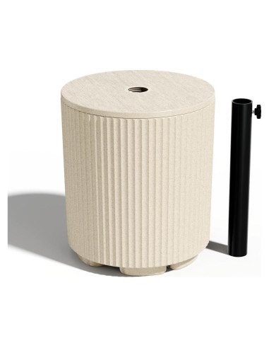 Base de Sombrilla FONTOI Rellenable 43L Beige para Patio