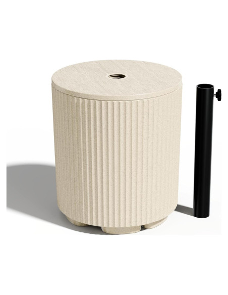 Base de Sombrilla FONTOI Rellenable 43L Beige para Patio