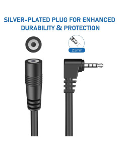 Cable de Extensión YQMAJIM 1.52m para Cámara de Respaldo 2.5mm 2