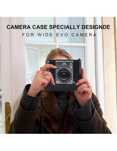 Funda de Cuero Retro WOGOZAN para Fujifilm Instax Wide EVO