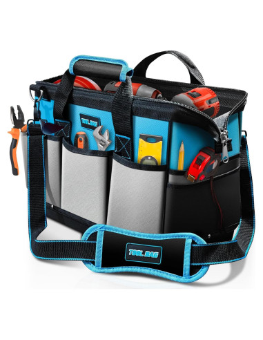 Bolsa de Herramientas 40 cm PREMJIN Azul con 23 Compartimentos