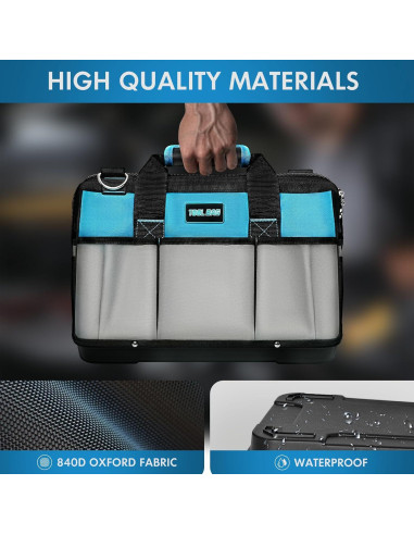 Bolsa de Herramientas 40 cm PREMJIN Azul con 23 Compartimentos