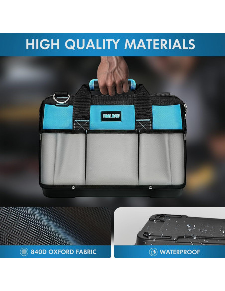 Bolsa de Herramientas 40 cm PREMJIN Azul con 23 Compartimentos