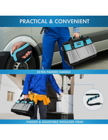 Bolsa de Herramientas 40 cm PREMJIN Azul con 23 Compartimentos