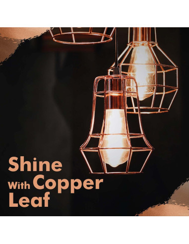 Hojas de Cobre Rosa Metálico KraftiSky - 100 Piezas 14x14 cm