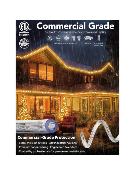 Cinta de Luz LED 6.1m WYZworks Impermeable Blanco Cálido