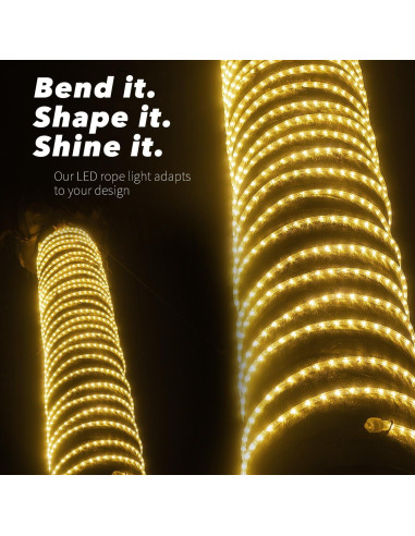 Cinta de Luz LED 6.1m WYZworks Impermeable Blanco Cálido