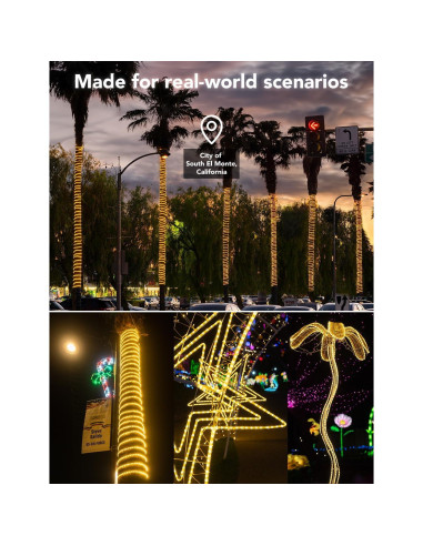 Cinta de Luz LED 6.1m WYZworks Impermeable Blanco Cálido