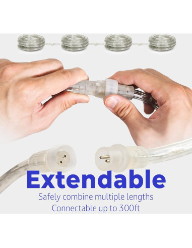 Cinta de Luz LED 6.1m WYZworks Impermeable Blanco Cálido