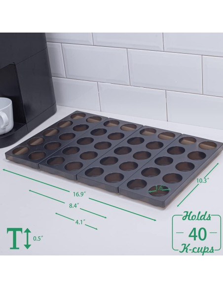 Organizador de Cápsulas de Café Wobivcs para Cajón 20 Cápsulas