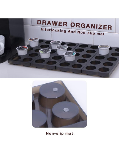 Organizador de Cápsulas de Café Wobivcs para Cajón 20 Cápsulas