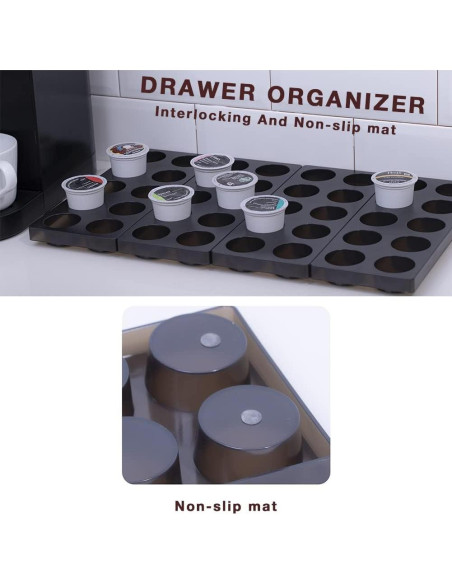 Organizador de Cápsulas de Café Wobivcs para Cajón 20 Cápsulas