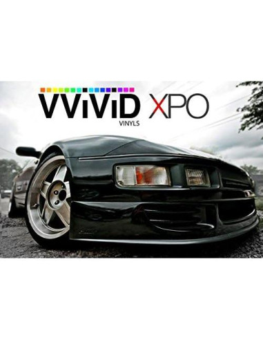 Vinilo Automotriz Gloss Negro VViViD 30.48x152.4cm con Kit 3M