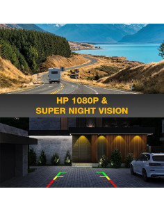 Cámara de Respaldo AHD 1080P RAAYOO L002-U2, 170 Visión Nocturna 2