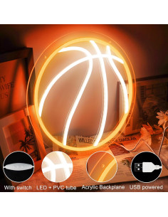 Luz de Neón Baloncesto HancraStore 32cm Regulable USB 2
