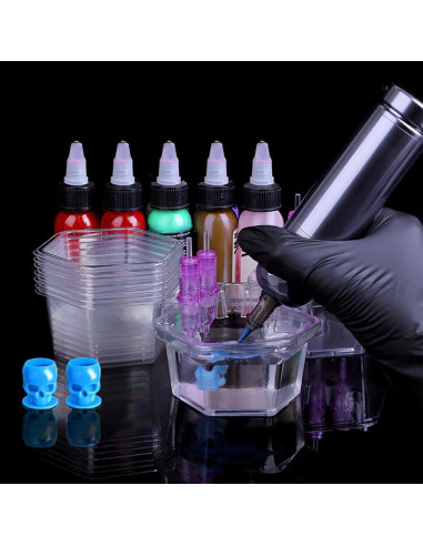 20 Tazas de Colmena Desechables Willaudy para Tatuaje