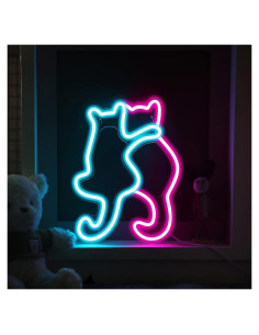 Señal de Neón LED Gato Bonito Kathfly 35x28 cm USB