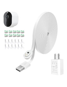 Adaptador de Corriente y Cable de Carga Magnético 8m JJMASEE para Arlo Pro 3/4/5S/Ultra