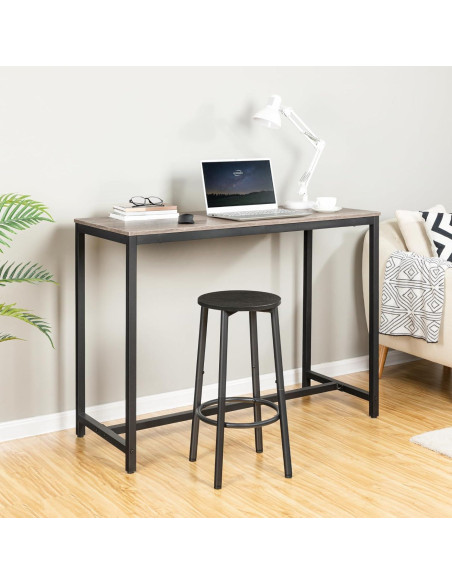 Conjunto de Taburetes de Bar HOOBRO Negro BK03BY01N1 30x64cm