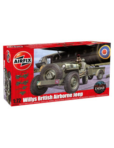 Kit de Modelo Airfix 1:72 Willys Jeep Británico Aerotransportado