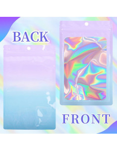 Bolsas de Mylar Holográficas Reutilizables 100 PCS 6.1x9.9 cm 2