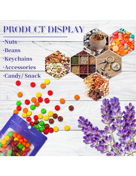 Bolsas de Mylar Holográficas Reutilizables 100 PCS 6.1x9.9 cm