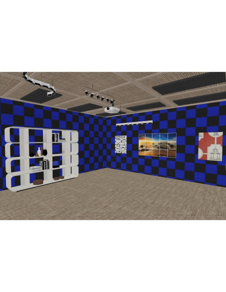 48 Paneles Acústicos Espuma Aislante de Sonido 30x30 cm