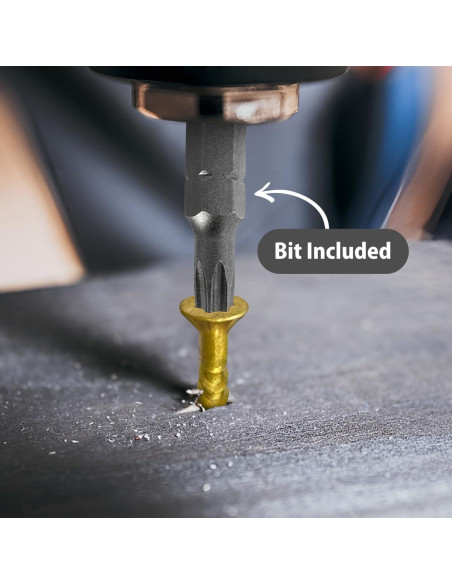 Tornillos para Deck GRRRGOOO 3.18 cm Dorado 100 Pcs