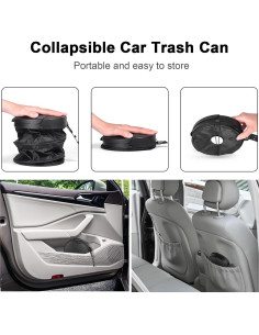 Basurero de Coche Kincown Plegable con Tapa 15x15x20.5cm 2